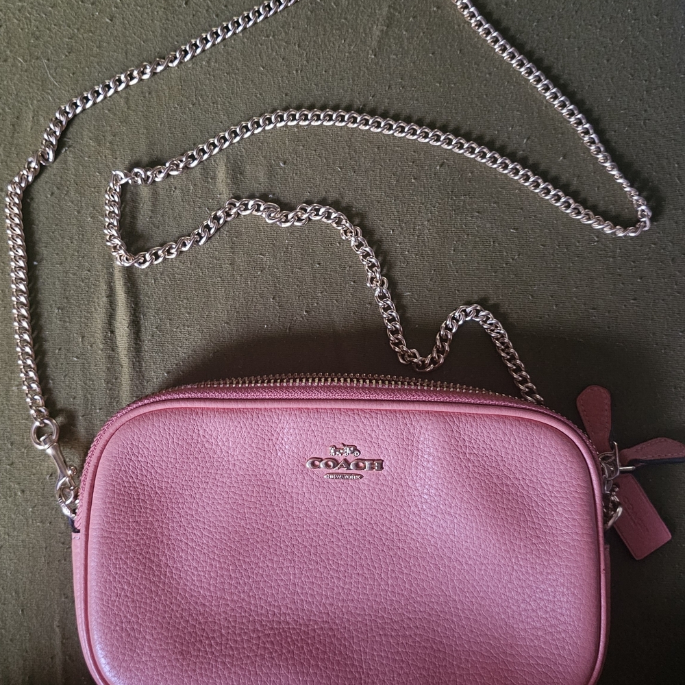 Coach Pink Pebbled Leather Crossbody Bag $95 OBO